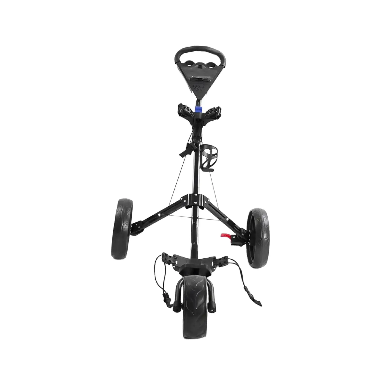 Golf Pull Cart 3 Wheeled Hand Brake Storage Holder Golfing Cart Lightweight Caddy Cart for Golf Bag Folding Push Pull Golf Cart
