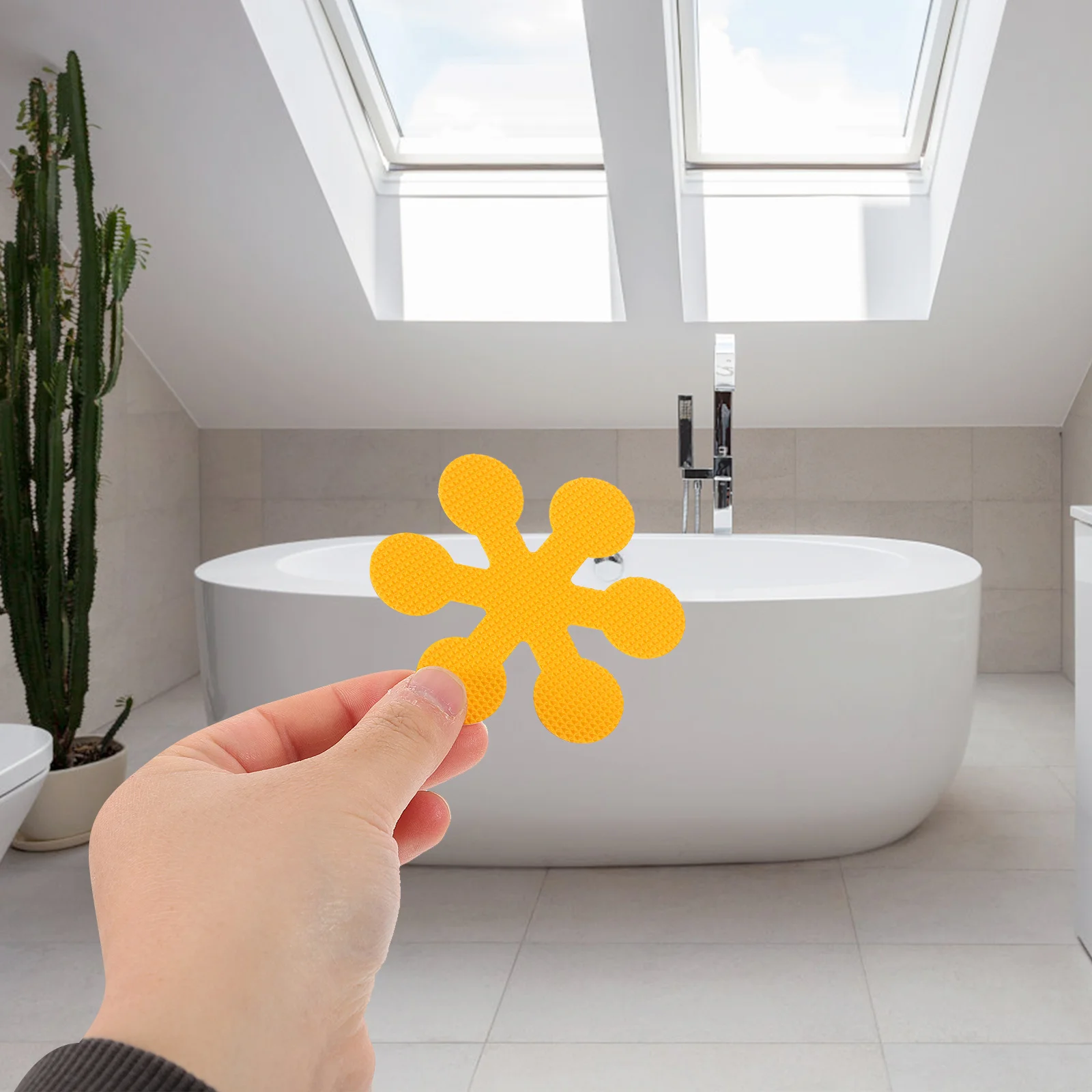 

6Pcs Nonslip Tub Stickers Cute Snowflake Bath Stickers for Waterproof Peel and Stick Bathtub Grippers Decorative Anti Skid