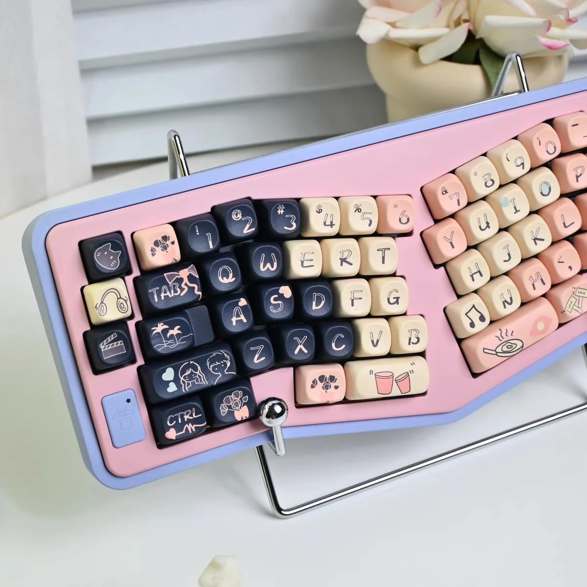 Keycaps High Quality 140 Key Love Diary MOA Height Key Cap Cute gift Sublimation Mechanical Keyboard Keycaps Keyboard Cap