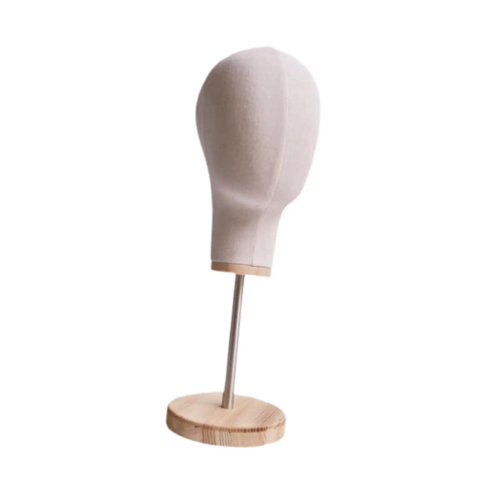 Supporto per esposizione per cappelli con base in legno Supporto per cuffie per parrucche stabili per cappelli da salone