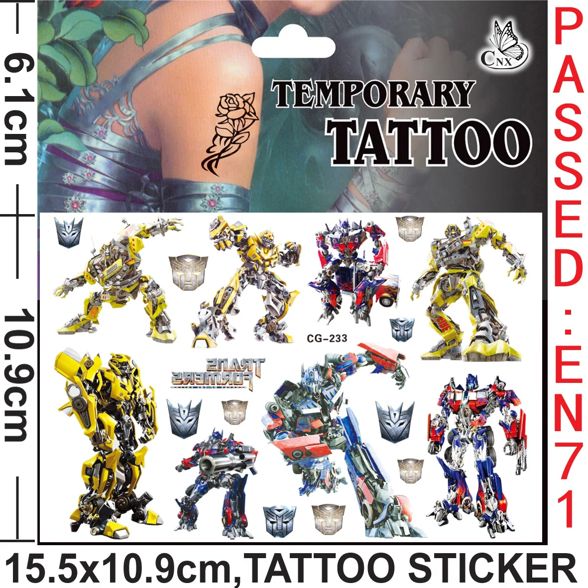 Transformers Stickers Car Sticker Toys for Boys Party Decoration Sticker Laptop Skin Sticker Children Tattoo Sticker Pack