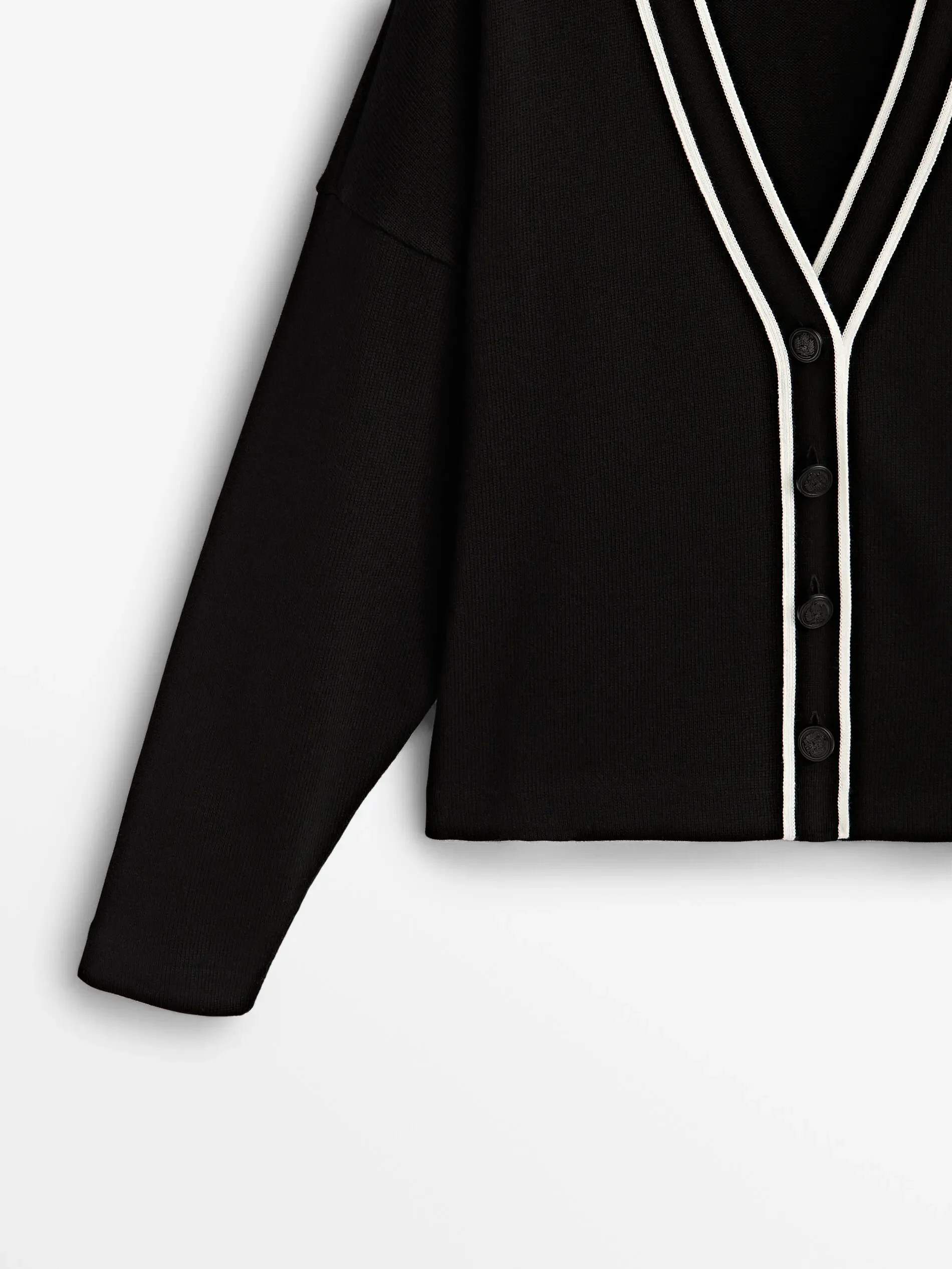 Ethereal MD 2024 autumn new style of Women\'s college style contrast color casual all-matching temperament knitted cardigan coat