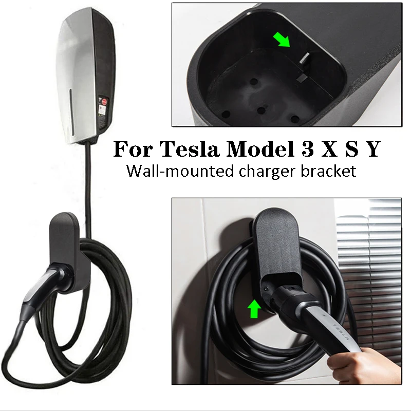 For Tesla Model 3 S X Y Car Charging Cable Wall Mount Connector Bracket Organizer Accessories  Charger Holder