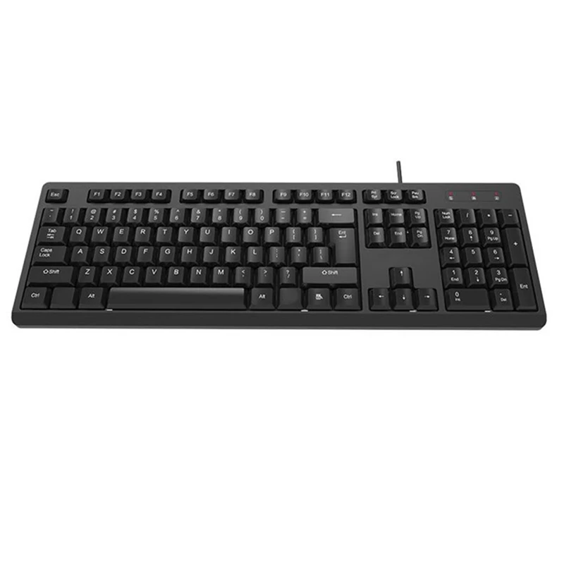 Full-Size USB Keyboard for Office Work Featuring Standard Layout and Reliable Performance for Extended daily computer usage