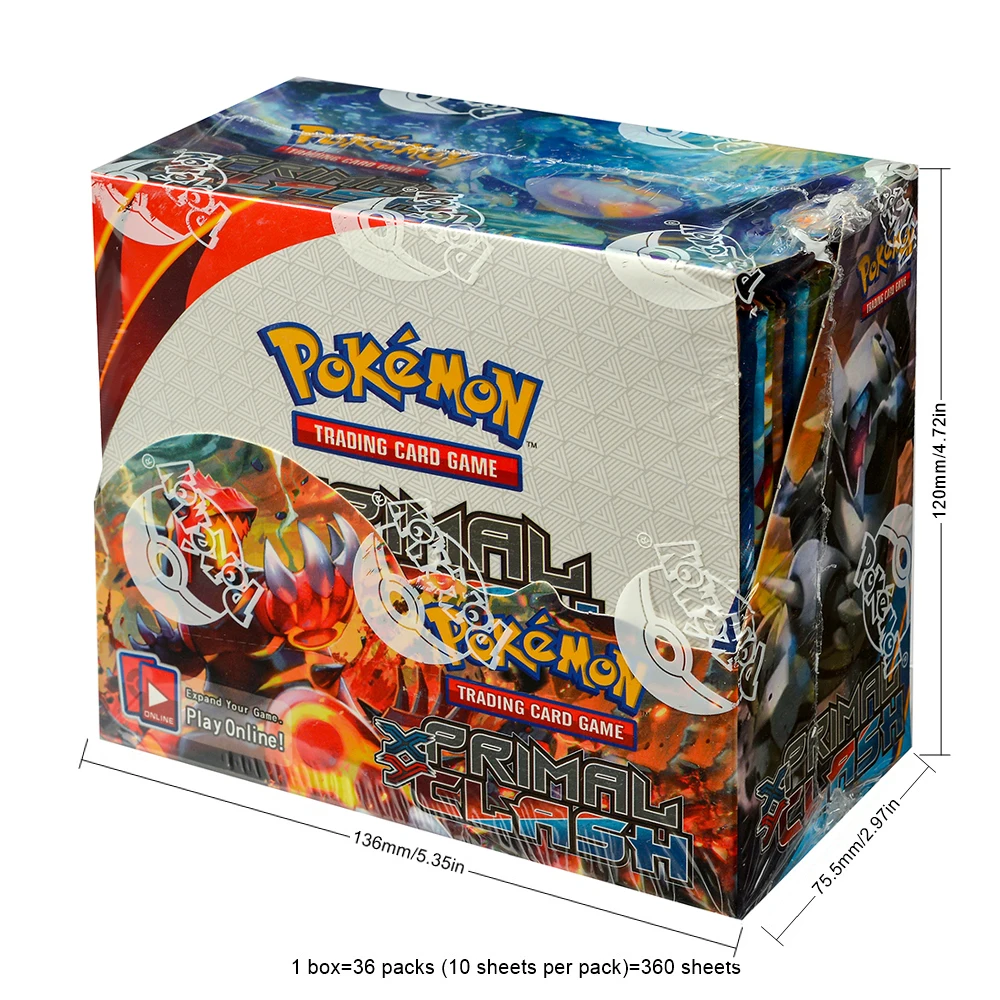 

360Pcs English Pokémon TCG: Primal Clash Booster Box Pokemon trade card 36 Pack Box