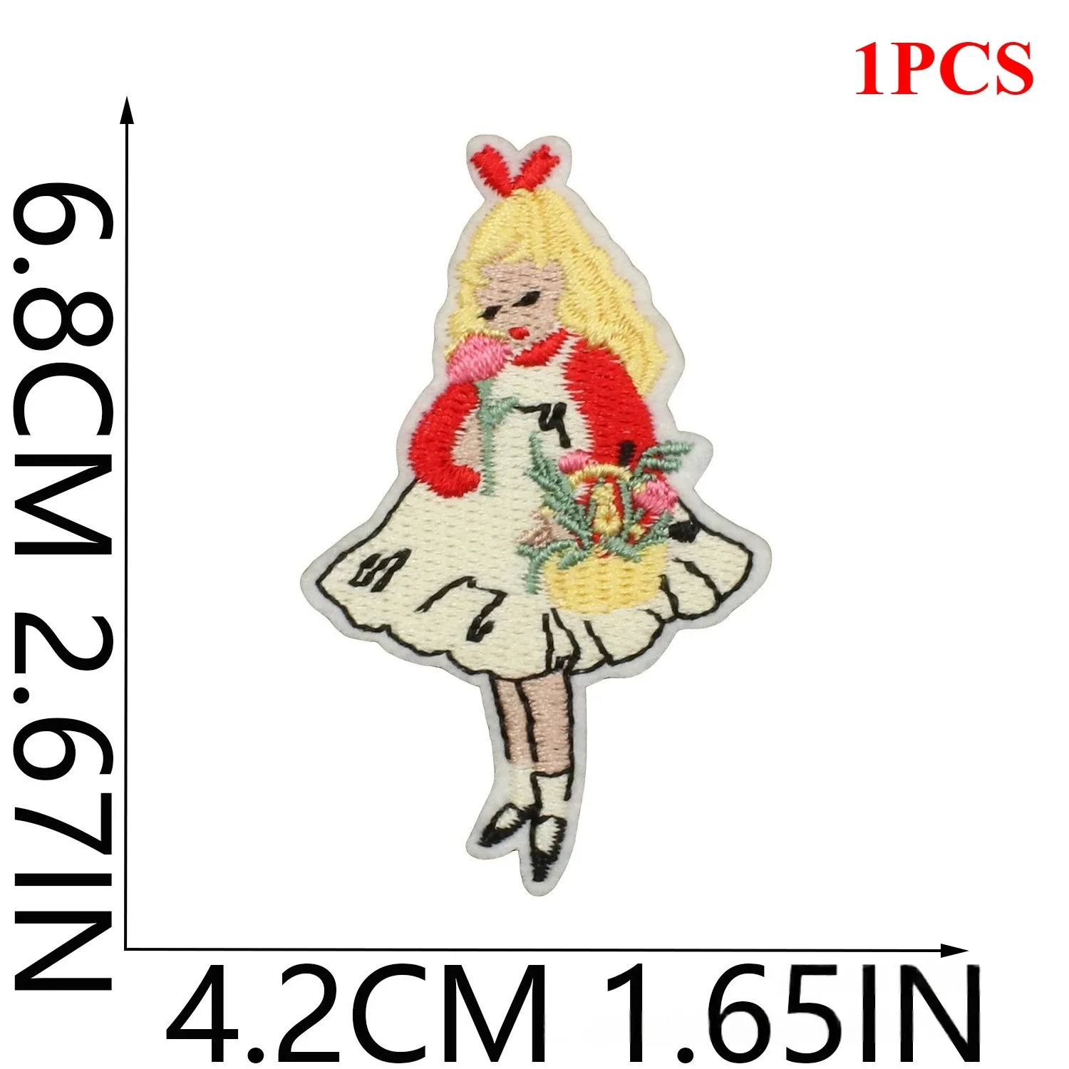 

Lovely Cartoon Flower Fairy Sticker Straw Hat Small Jar Embroidery Sticker Clothes Decoration DIY Ironing Bag/dress/hat