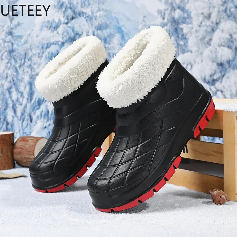 Men's Boots Warm Men Mountain The Rain Boot  Couple's Shoes Man Shoe Fashionably Simple Relaxed New Style Winter Hot Sale UETEE