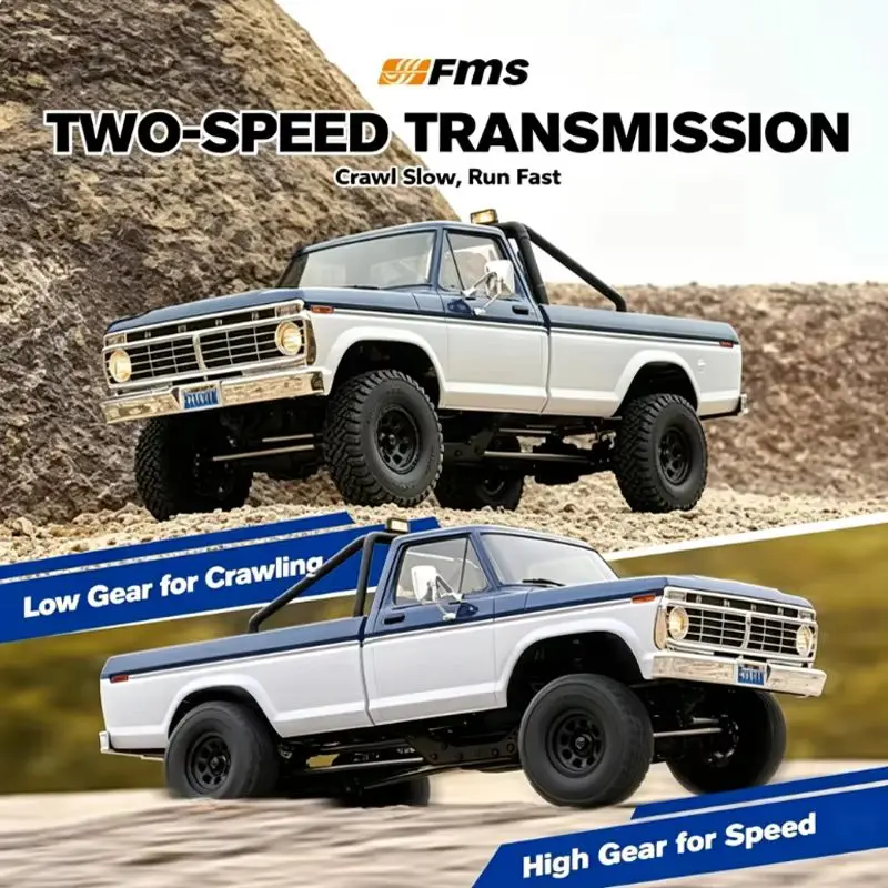FMS 1:18 FCX18 II F-100 RC Car Brushed RTR 4WD Off-Road RC Crawler Pickup 2.4G Remote Control Vehicle Hobby Simulation Model Toy