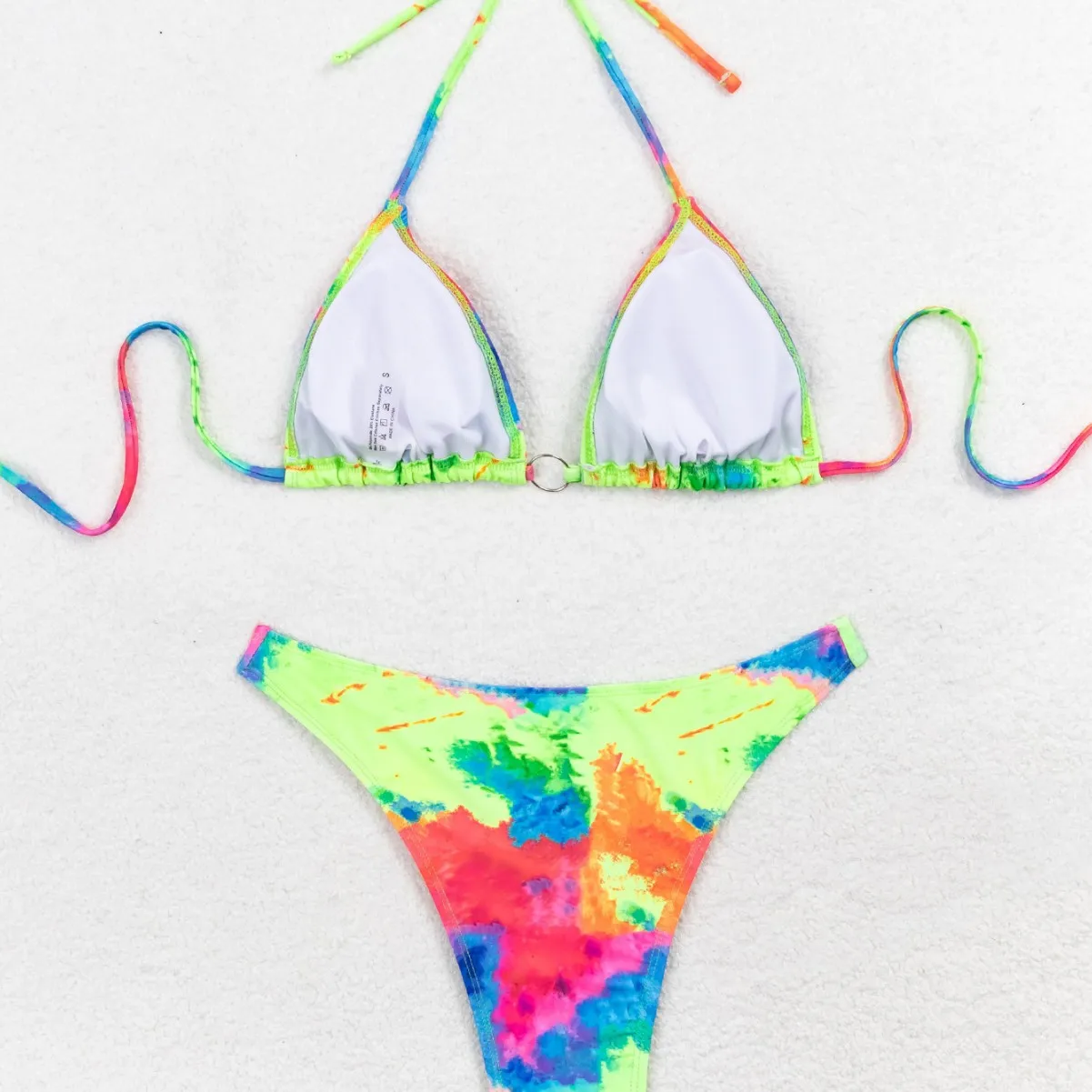 Traje de baño sexy con tirantes y cuello para mujer, traje de baño dividido, novedad de 2025