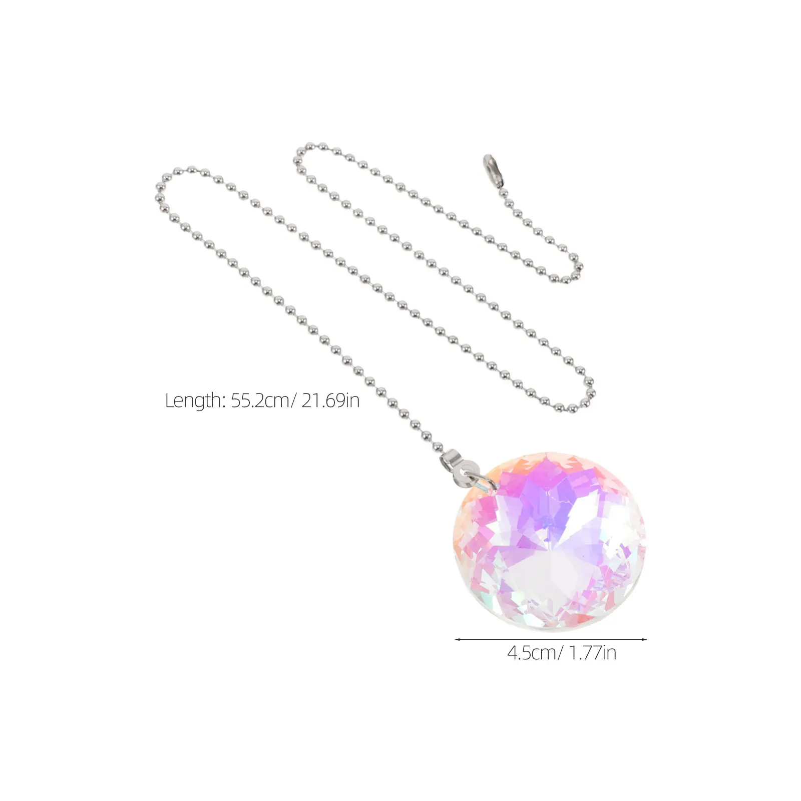 4Pcs Crystal Ceiling Fan Pull Chains Elegant Water Drop Pendant Decorative Chain Ornaments Light Fixtures Lamps Extension Cord
