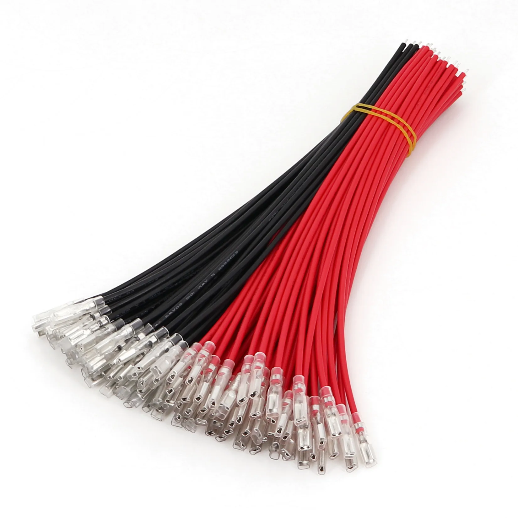 

100Pcs 2.8mm Female Spade Quick Disconnect 20AWG 20cm Crimp Terminals Wire Connector