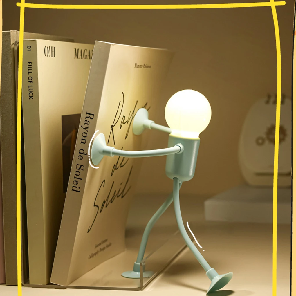 Mini lampe LED portable à ventouse, décoration de chambre amusante, dessin animé créatif, figurine veilleuse, nouveau, 2024