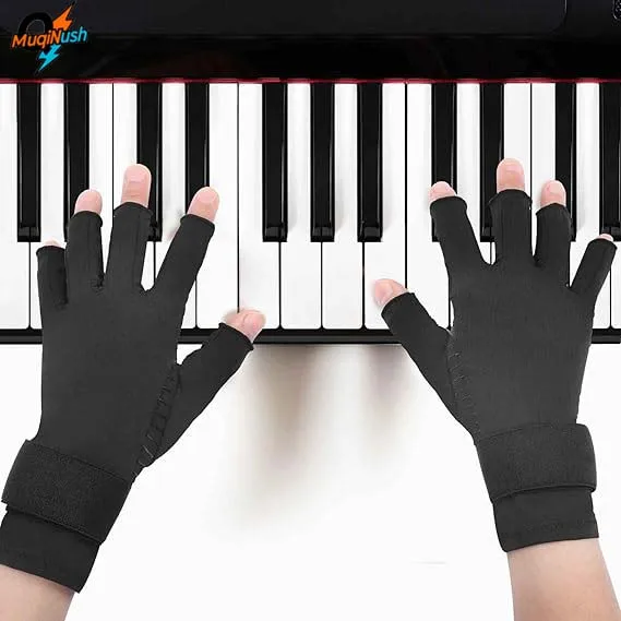 

MuqiNush Copper Arthritis Compression Fingerless Gloves Women Men for Carpal Tunnel Joint Pain Swelling Tendonitis Relief