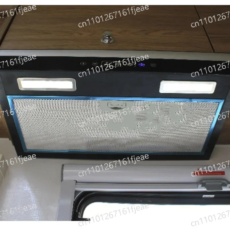 Cleaning Camper Caravan Mini Range Hood Vehicle Range Hood 12V Car Kitchen Range Hood Touch Switch with Led Light Removable