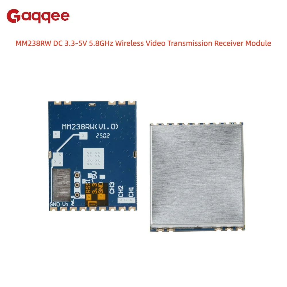 MM238RW DC 3.3-5V 5.8 جيجا هرتز وحدة استقبال نقل الفيديو اللاسلكية بدون تردد استقبال الصوت: 4900-5945 ميجا هرتز