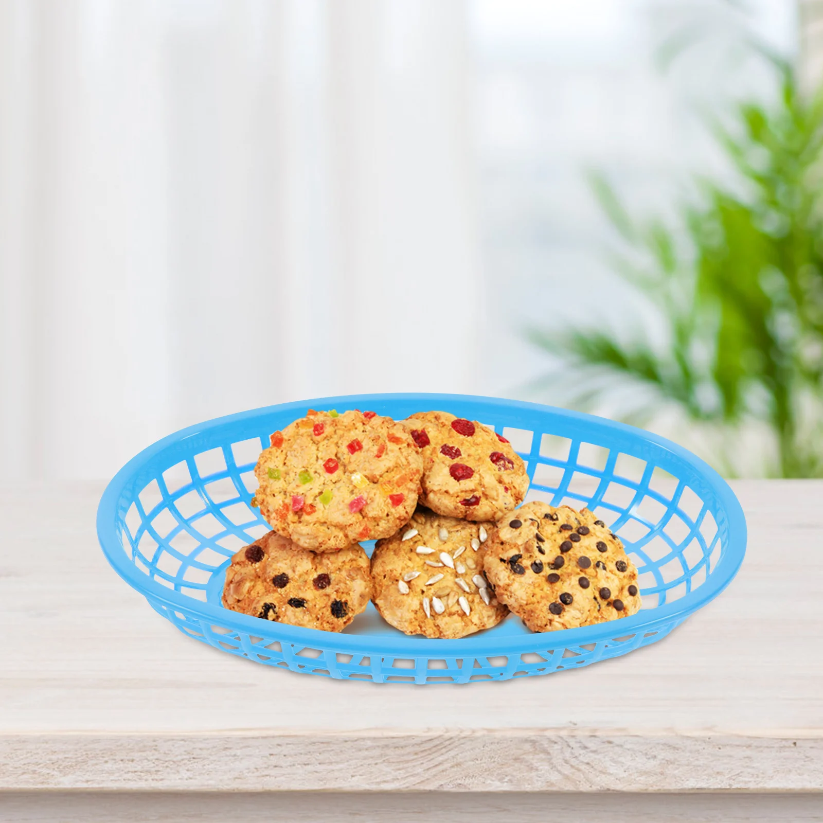 

12Pcs Plastic Food Tray Reusable Snack Basket for Picnic Barbecue Beach Cookout Ktv Portable Convenient Storage Solution