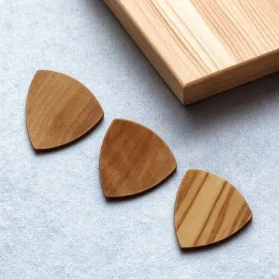 

3 Pcs Guitar Picks Natural Wood Accessories for Acoustic Guitars Cool Electric