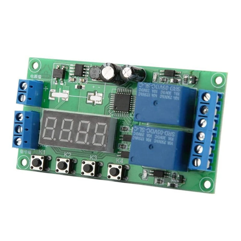 AA77 Dual/Two-Way Delay Relay Module Pulse Trigger Power-Off Cycle Timing Circuit Switch Circuit