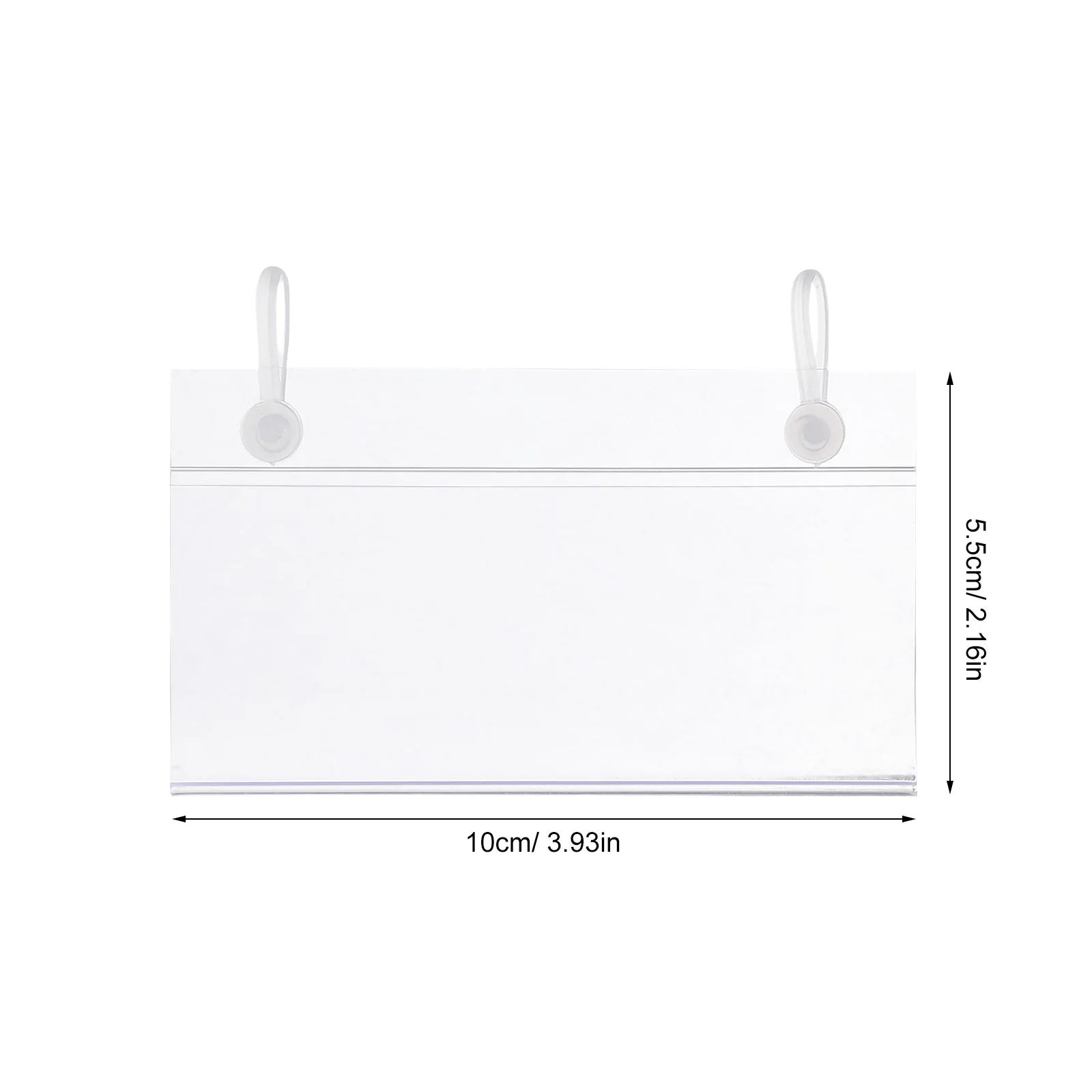 100Pcs Penyangga Label Harga Transparan Penyangga Label Rak Kawat Desain Pengait Ganda Klip Display Supermarket Ritel Penyangga Label Rak