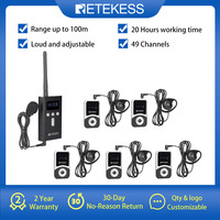 Retekess T130S Tour Guide Whisper Radio Guide Wireless Audio System For Conference Excursion Church Training Museum Factory Hajj
