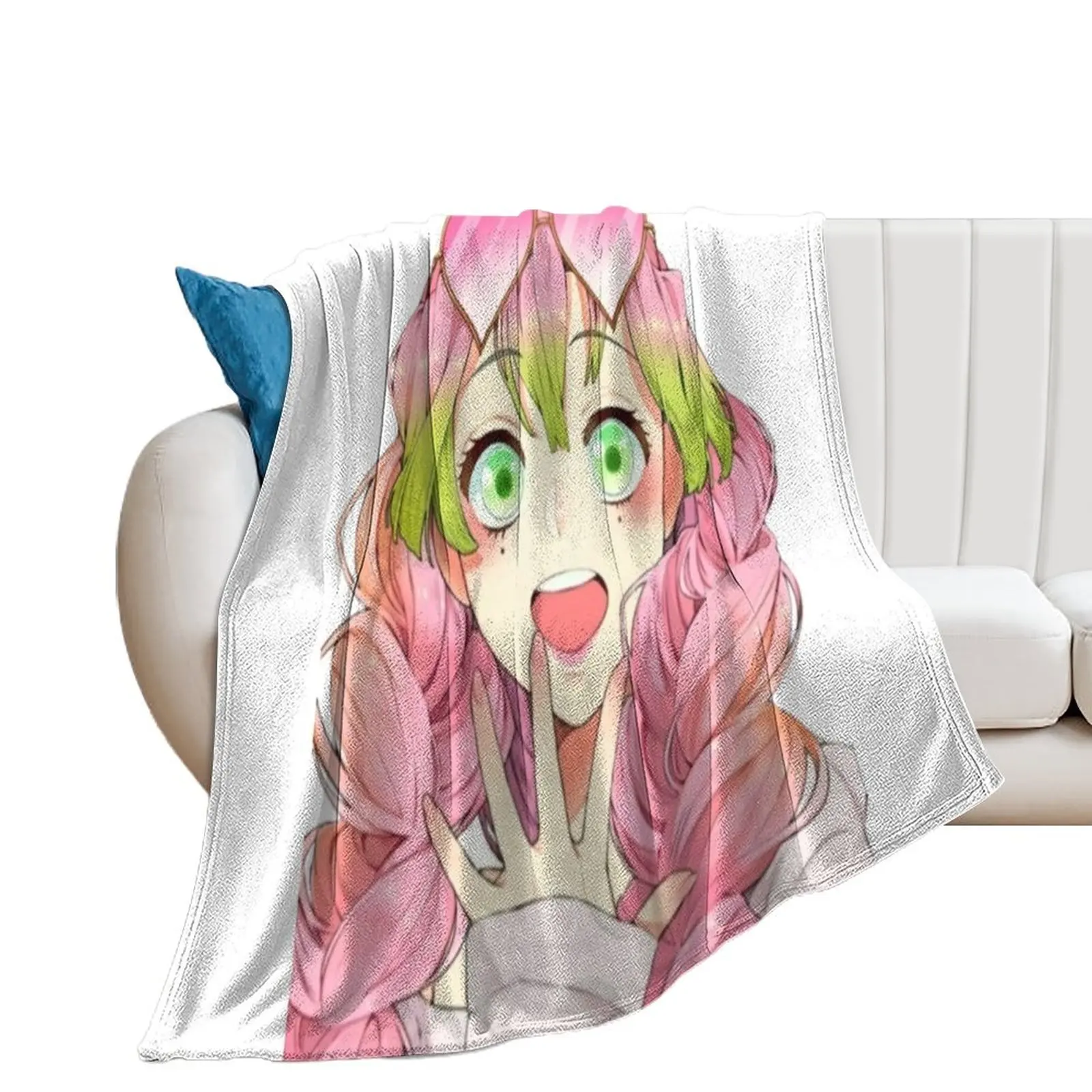 

Mitsuri Kanroji Throw Blanket Soft Big Beautifuls Heavy Blankets