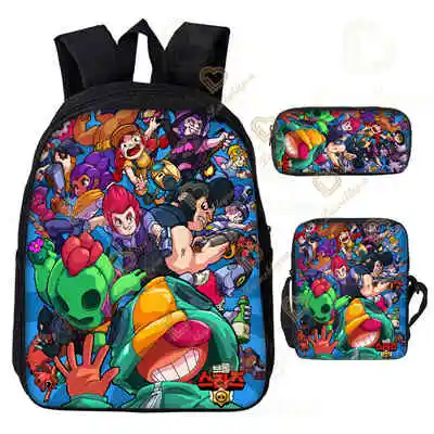 Adisputent 3pcs Bag Set Boys Schoolbags Kid Leon School Backpack Boy Bookbag Student Schoolbag Kid Pen Pencil Bag Back To School