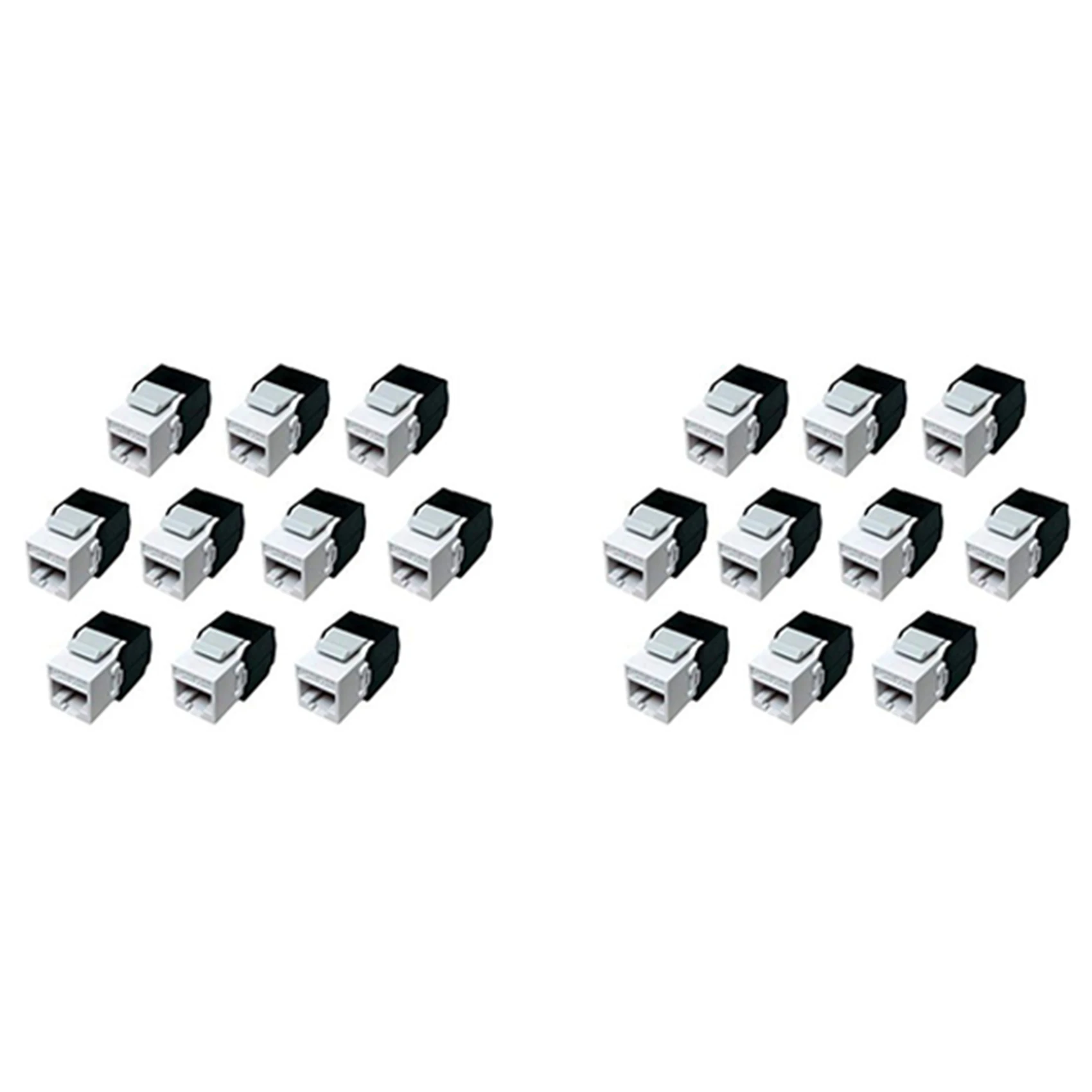 【COOL】 Jack Keystone Cat6a RJ45 da 50 pezzi - Compatibile con Cat6 -180 gradi senza attrezzi -Connettore a muro Ethernet -accoppiatore di rete Cat6a