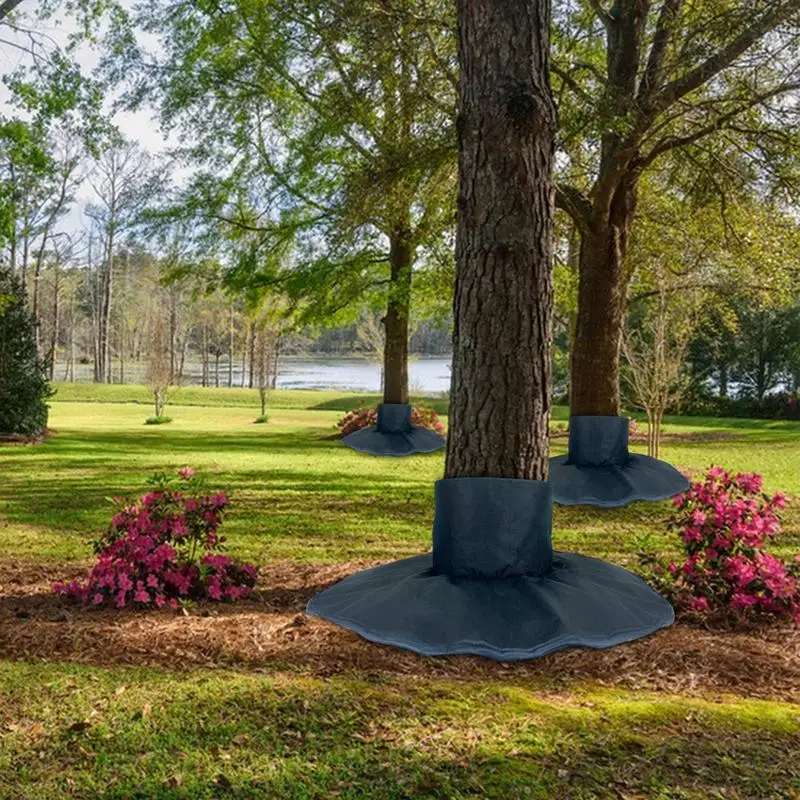 Tree Root Protector Weeds Barrier Mats Degradable Fabric Tree Trunk Non-Woven Protector Mulch Ring Mat Portable Garden Tool