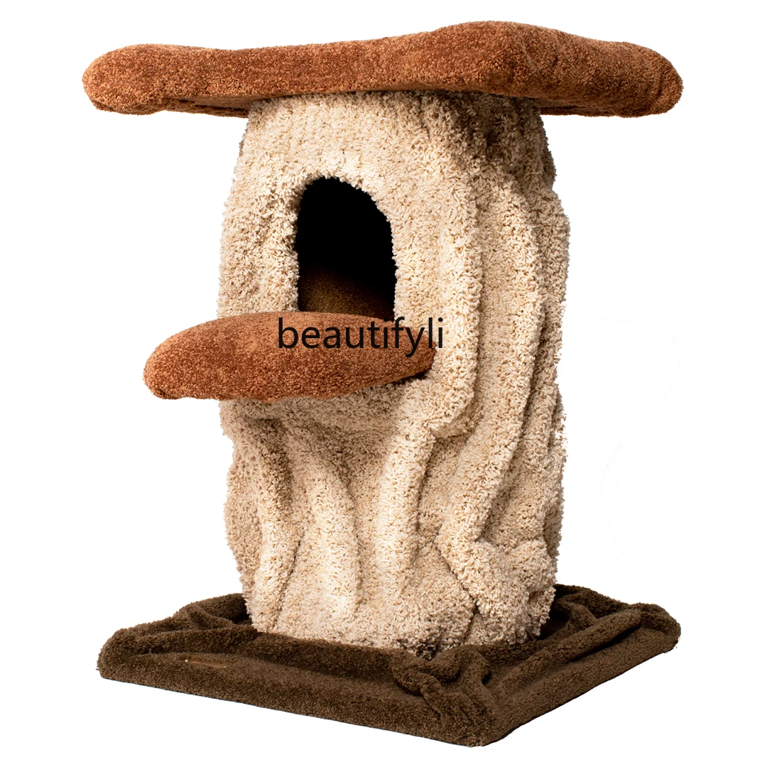 

Emulational Creative Small Tree House Cat Climbing Frame Tree Hole Cat House Plush Cat Nest