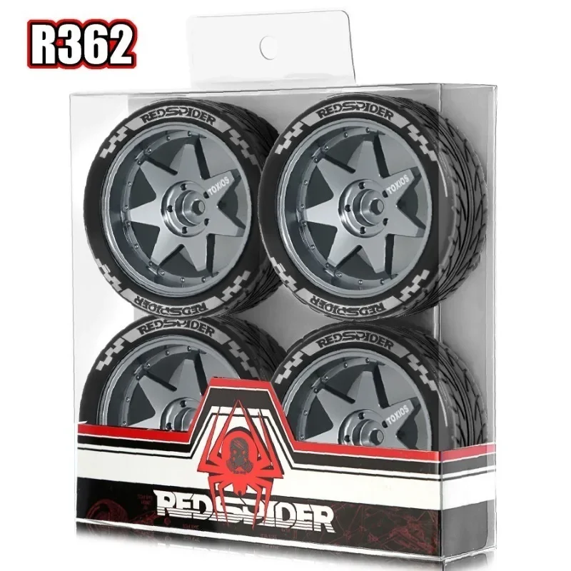 ล้อแม็กซ์โลหะขนาด 65 มม. 1/10 จำนวน 4 ชิ้น พร้อมดุมล้อขนาด 12 มม. สำหรับรถ Tamiya TT01 TT02 TT02B TA06 XV01 XV02 PTG-2 1/10 RC รถแข่ง อะไหล่แต่ง