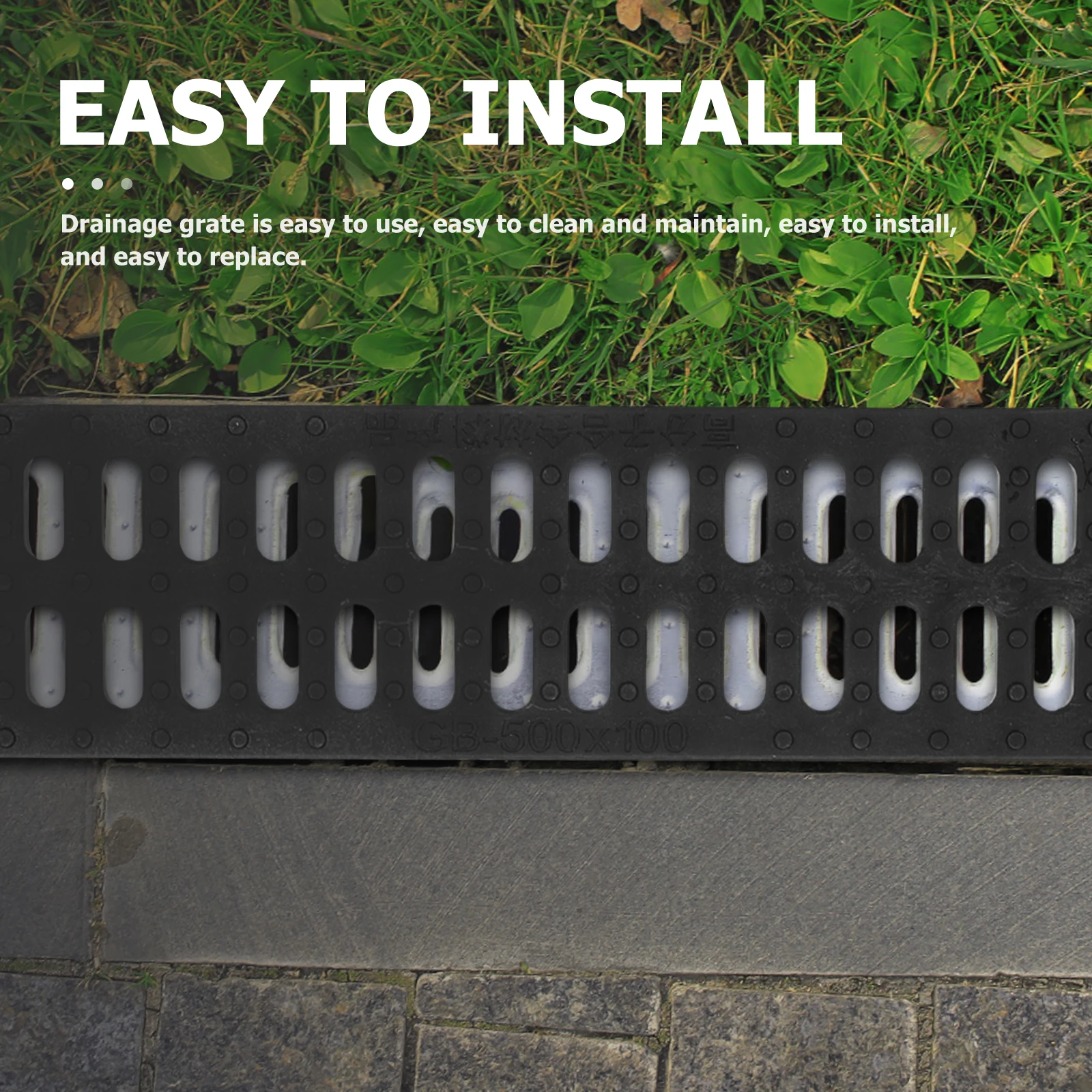 

Professional Trench Drain Grate Outdoor Sewer Cover Plastic Drainage Grate Channel Grate Cabinet Component