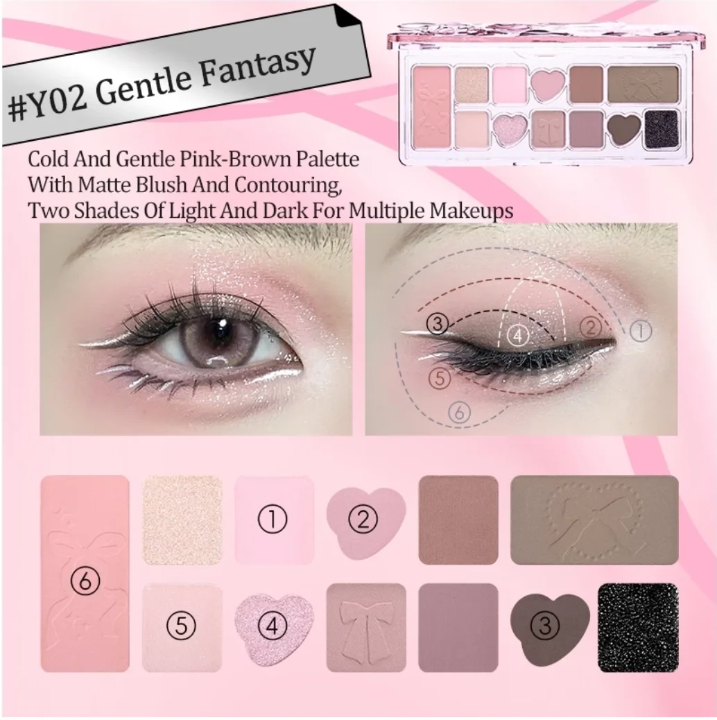 VEECCI cienie do powiek Matte Shimmer Jedenaście kolorów Uniwersalna przenośna paleta cieni do powiek 9,3 g Oryginalne kosmetyki do makijażu