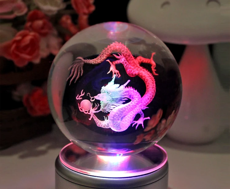 home -guarding exorcising efficacious Talisman House Protection Money Drawing Dragon FENG SHUI Crystal ball statue
