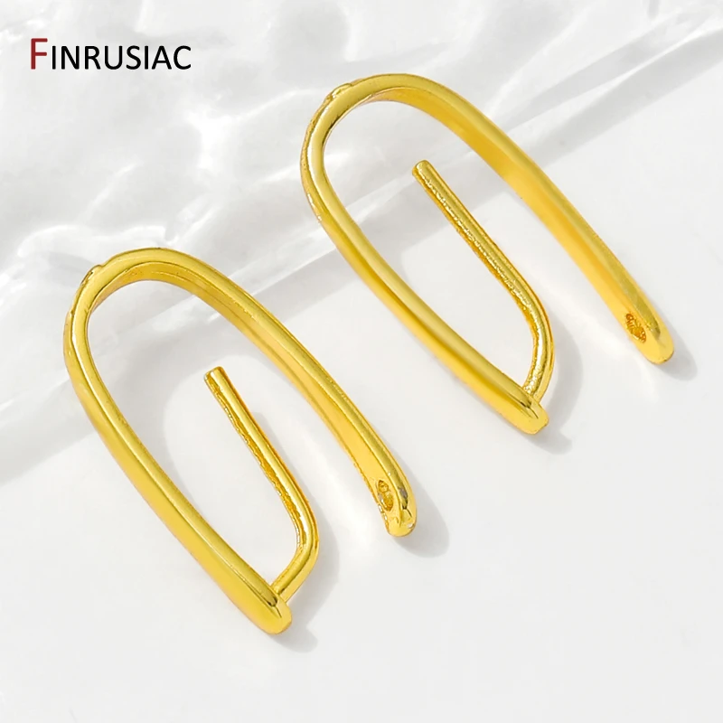 14/18K Gold Plated Brass Pendant Clip Pinch Bail Clasp Charm Connectors For DIY Necklace Jewelry Making Accessories - view 2