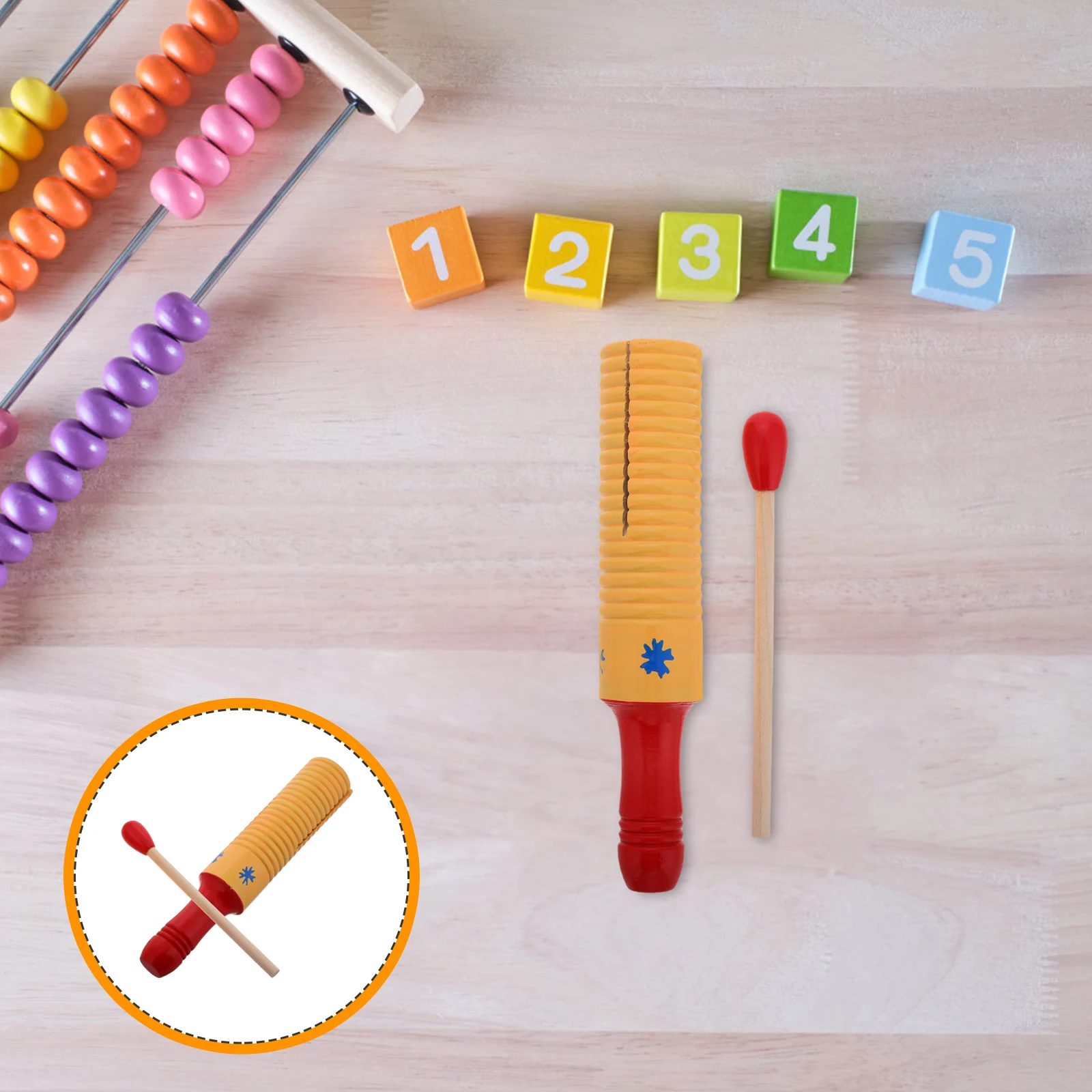 

Orff Instrument Single Tone Block Kids Musical Toy Durable Wood Vibrant Colors Montessori Wooden Toys Percussion Educational