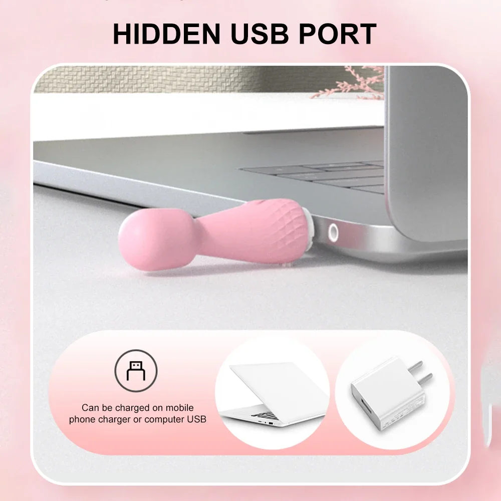 10 طرق اهتزاز قوي هزاز صغير عصا سحرية USB شحن مدلك البظر G-بقعة الهزاز لعبة الجنس للنساء البالغات 18