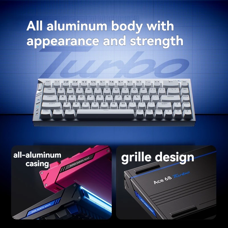 Ace 68 Turbo Magnetic Switch Keyboard Wired Single Mode ARGB 16K Dual Core Chip Customized Aluminum Gaming Office Keyboard Gift