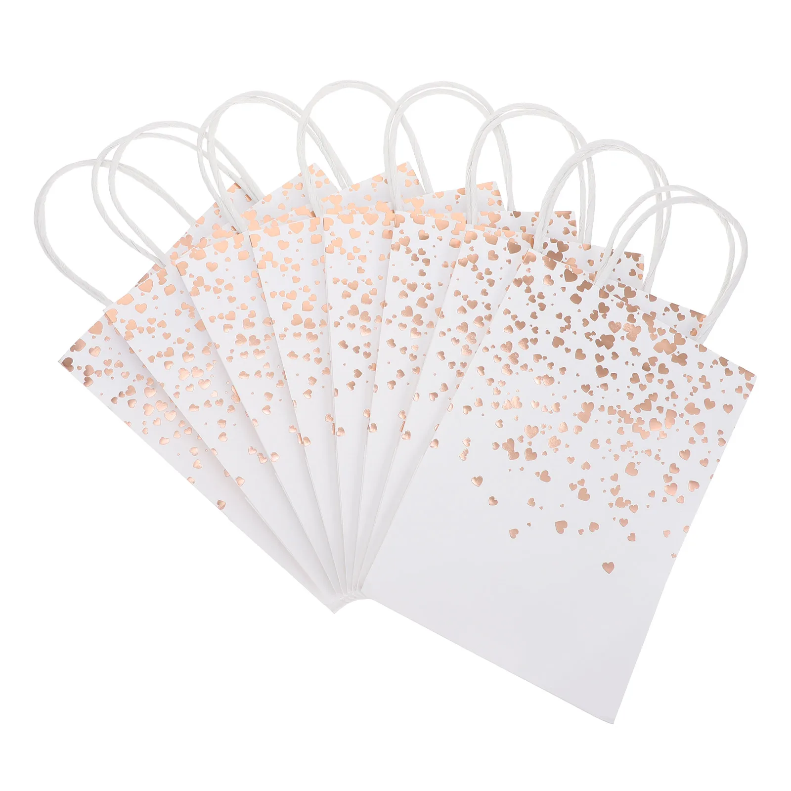 

12pcs Love Gift Bags Kraft Paper Candy Storage Bags For Snacks Food Packing Baking Bread Shopping Sundries Package Fresh Style