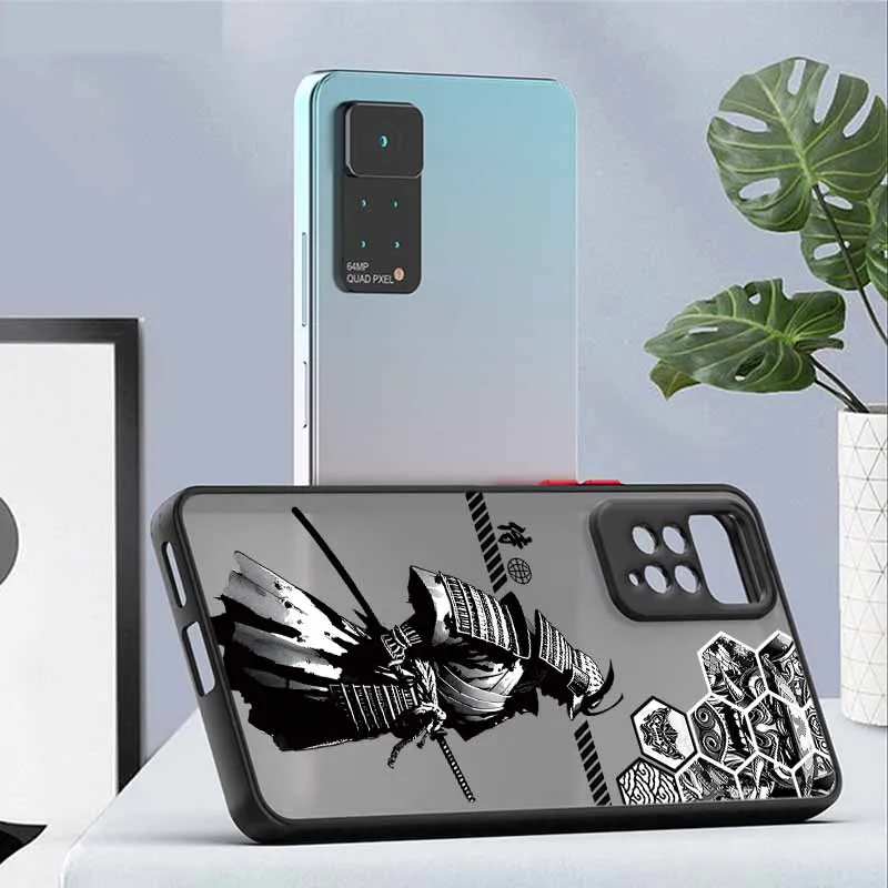 اليابانية أوني S-amurai ل Xiaomi Redmi ملاحظة 14 13 12S 12 توربو 11T 11E 11S 10S 10 برو زائد ماكس متجمد جراب هاتف #2