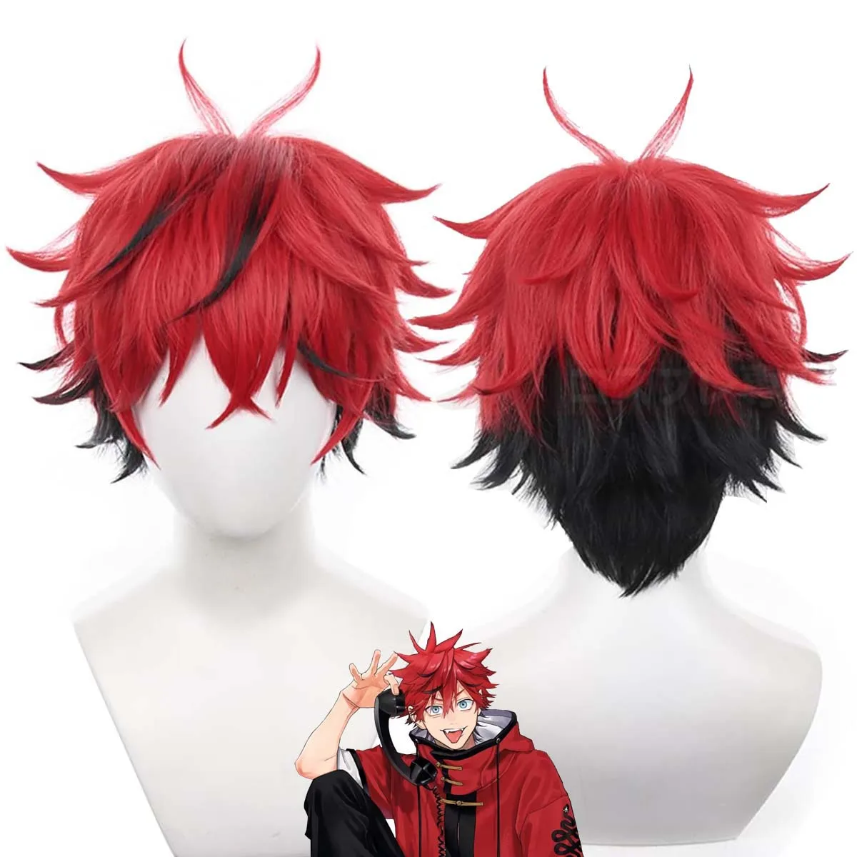 2026 quality Goods Men Anime Gokurakugai Cosplay Alma Heat Resistant Red Hair Wig