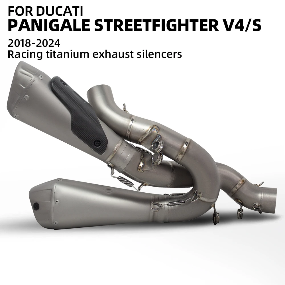 

Panigale V4S exhasut Slip on Line muffler For Ducati Panigale V4 S/R V4R Streetfighter V4 V4S 2018-2024 moto exhaust mid pipe