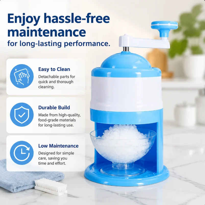 Portable Ice Crusher and Shaved Ice Machine, Ice Crusher for Making Drinks, Shaved or Fine Snow Cones or Slushies Kitchen Tools
