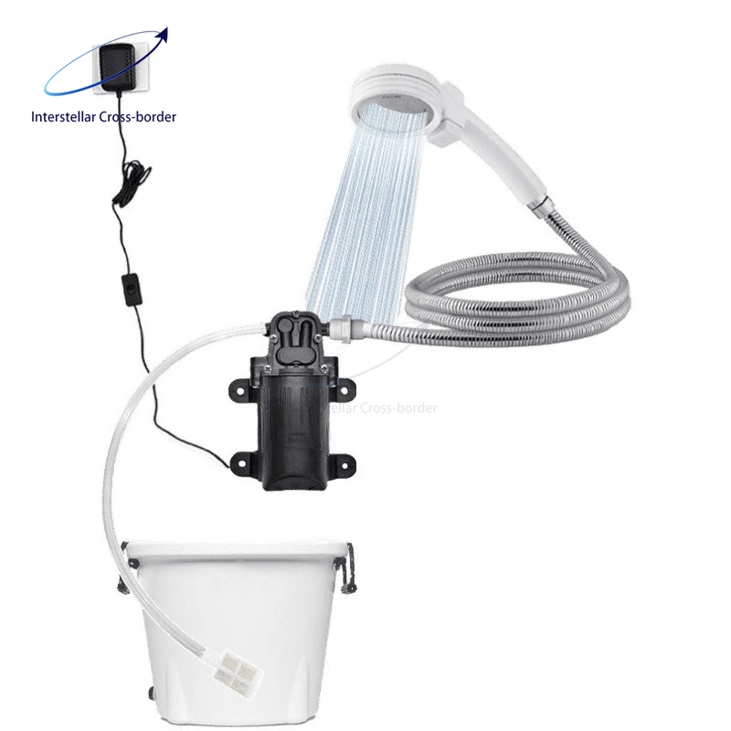

Portable Electric Self-priming Shower Head High Pressure Easy Installation Wholesale for Rural Dorm Home Rental Outdoor Camping