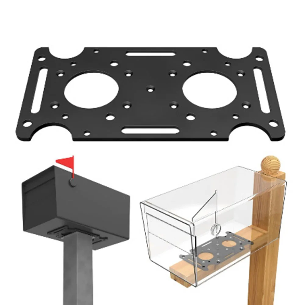 Mailbox Mounting Bracket for 4x4 Wood and Hollow Posts Secure Installation with Comprehensive Hardware Package