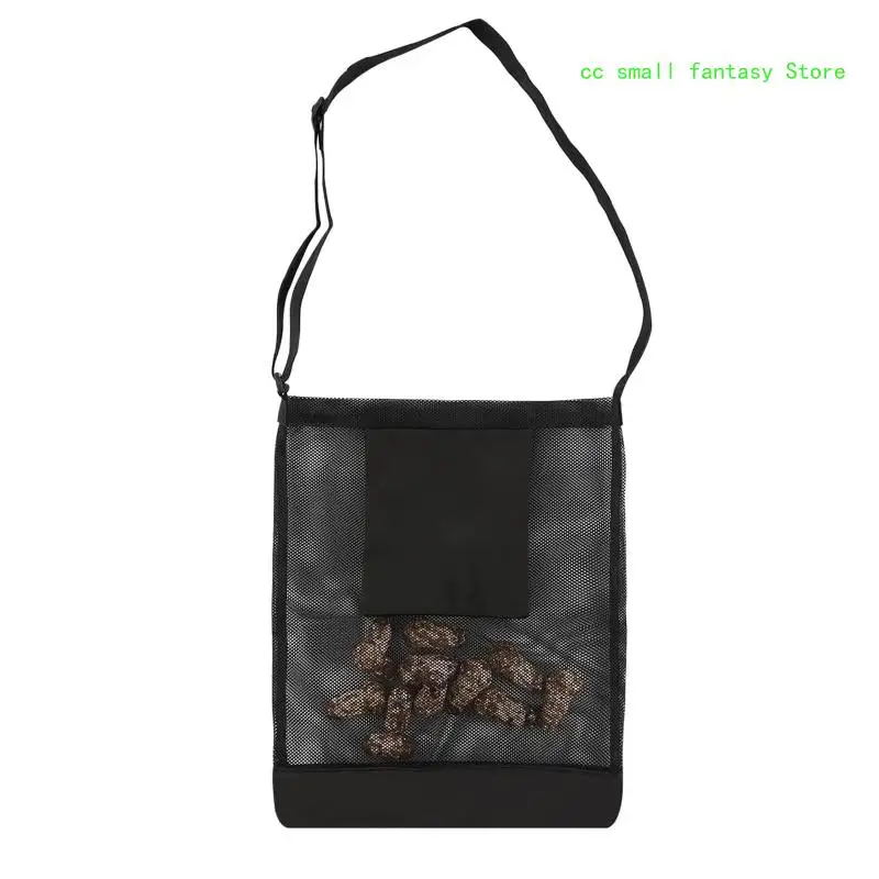 

R3MA Large Capacity Mesh Harvesting Bag Collapsible Garden Fruit Picking Bag Black