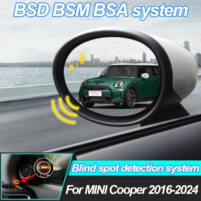 Car Blind Spot Monitoring System BSD BSA BSM Radar Parking Sensor Assist Lane Changing For MINI Cooper 2016-2024