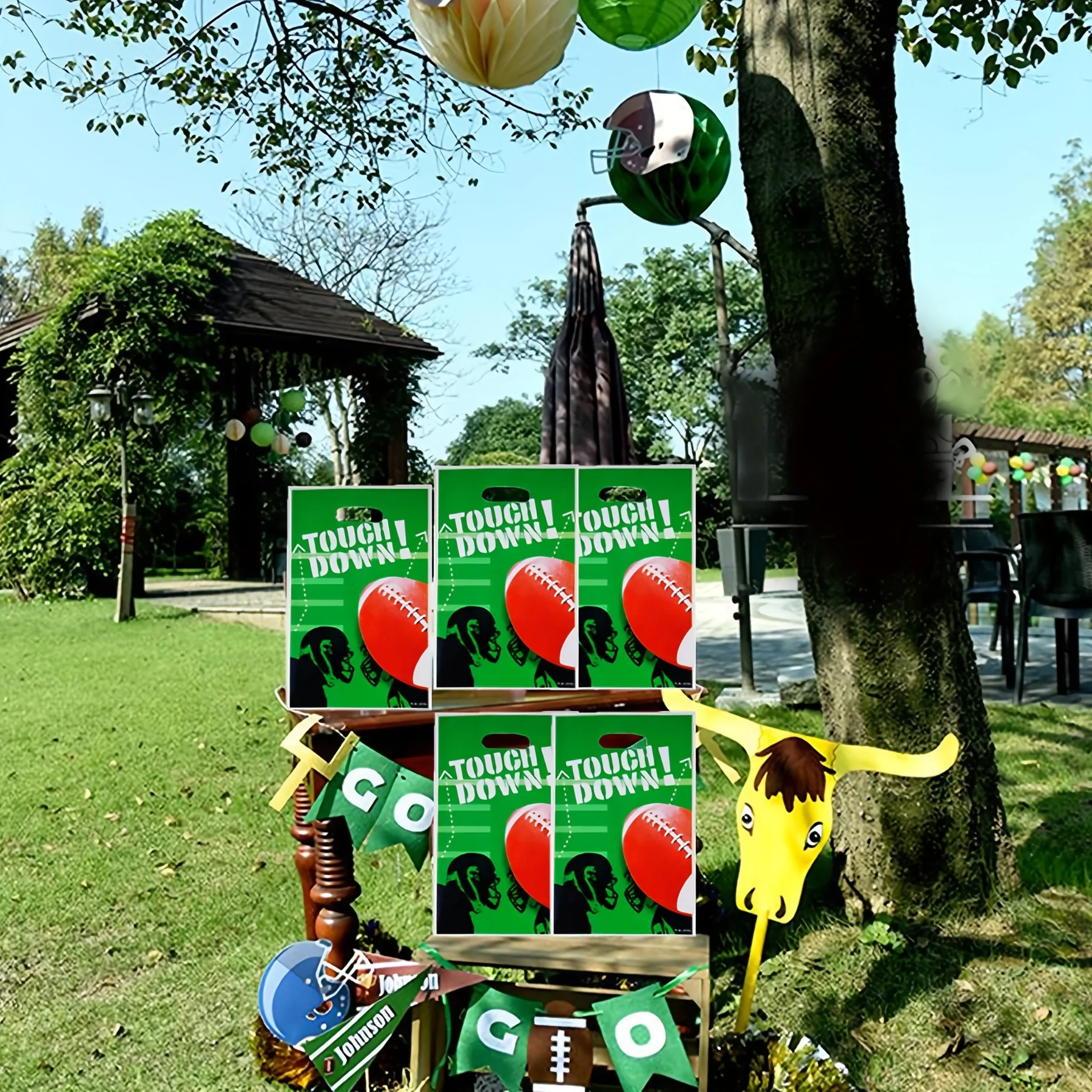 20 pièces sac cadeau football basket-ball ballon de baseball thème fête sac à bonbons vacances anniversaire cadeau sac fête cadeau sac