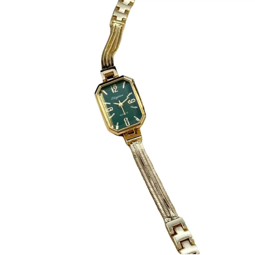 Antique Alloy Quartz Wristwatch Gold Fashion Accessory Tassel Chains Watch Rectangular Quartz Watch Women's Accessory
