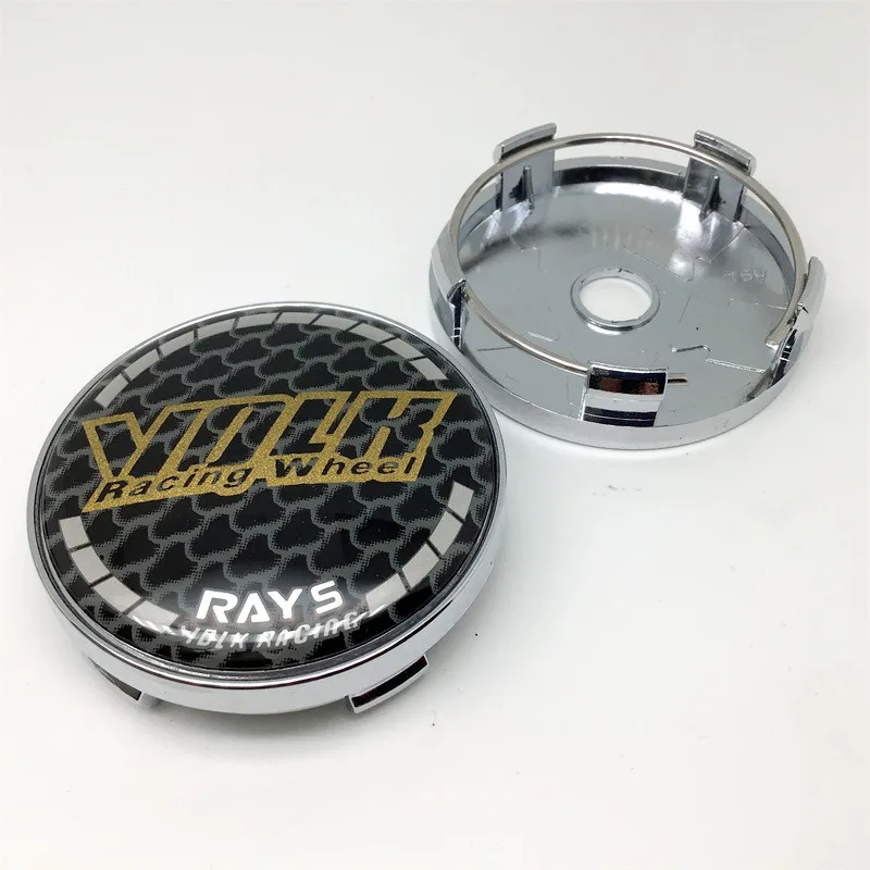 4pcs 60mm For Volk Rays Racing Wheel Center Cap Caps Car Styling Rims Hub Cover Emblem Auto Accessories