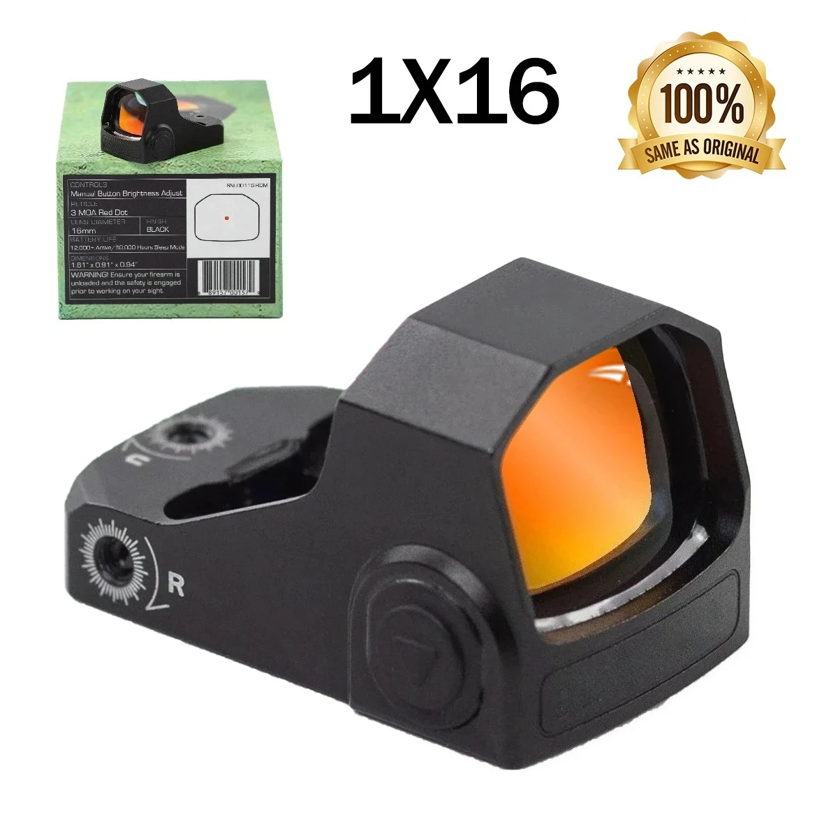 

1x16 1x22 1x27 Red Dot Sight серии 3 MOA Компактный RMSC Footprint Shake Wake Датчик движения Ручная яркость Рефлекторный прицел